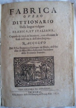 Dominicus Germano of Silesia. Fabrica Overo Dittionario. Rome 1636
